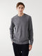 Crew Neck Long Sleeve Men's Tricot Sweater